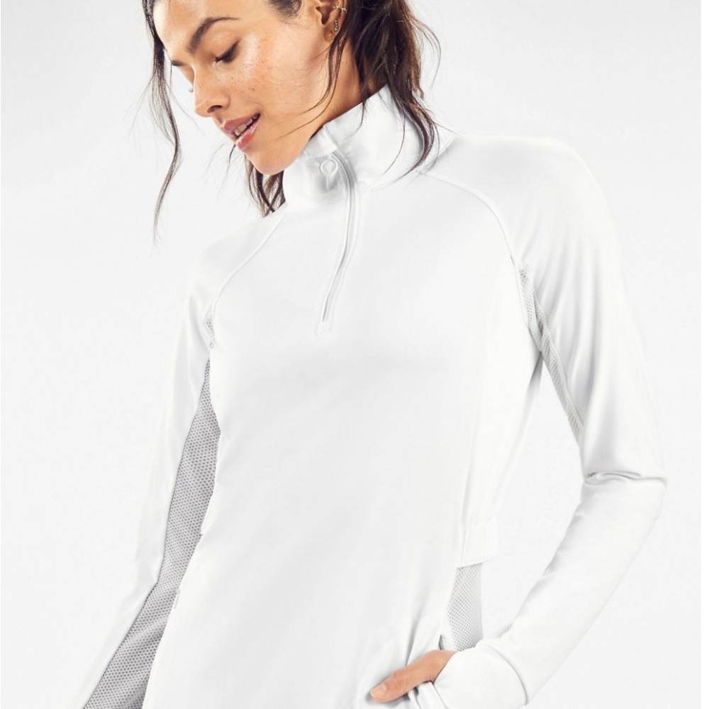 NWOT! Fabletics Rosalia Performance Long-Sleeve Top - White, Women’s XL